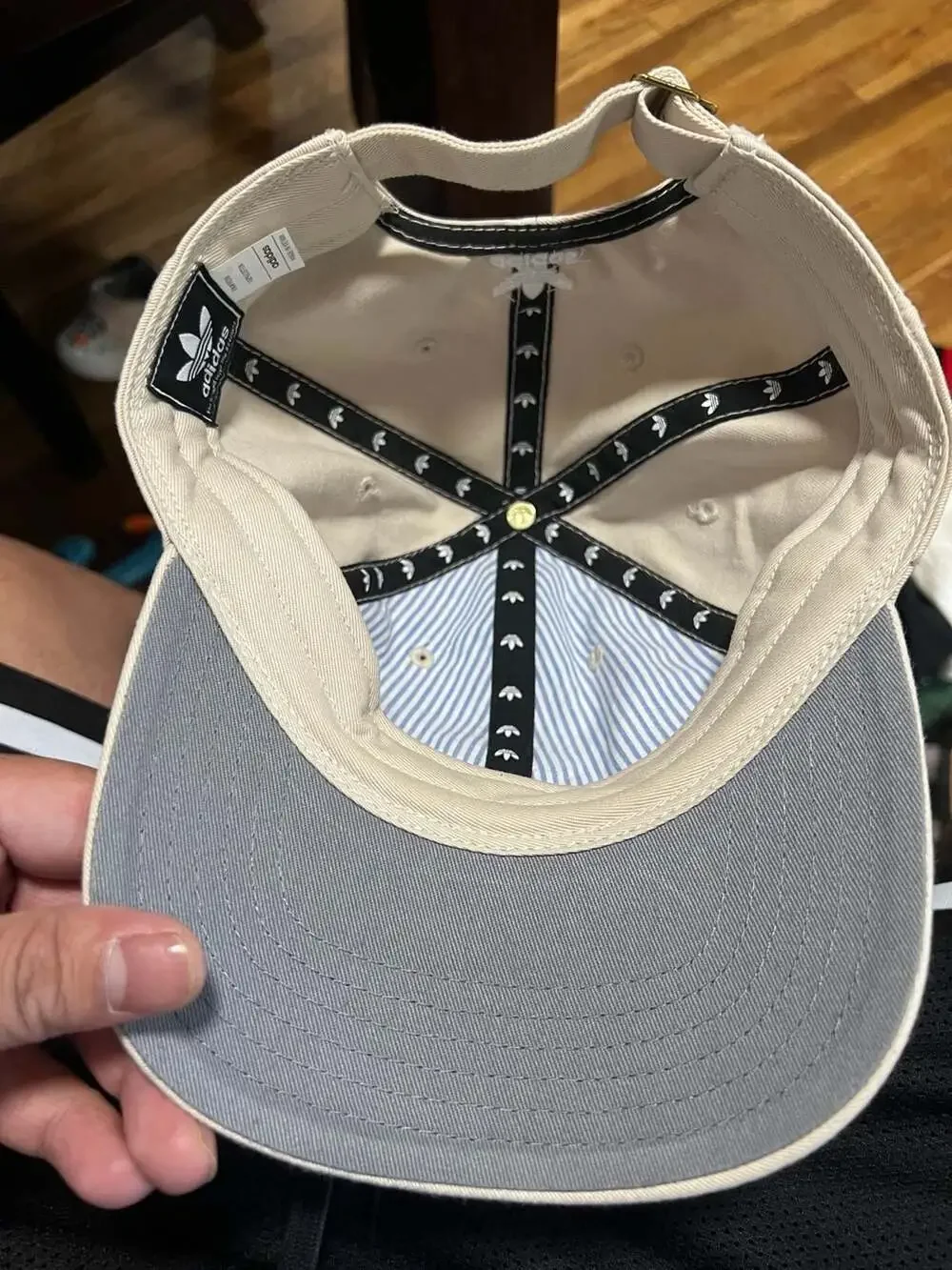 Adidas Originals Trefoil Relaxed Fit Adjustable Strapback Baseball Cap in Tan